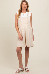 Beige Maternity Overalls