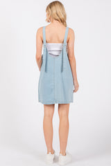 Blue Denim Side Pocket Overall Dress