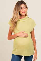 Lime Knit Maternity Tunic Sweater Top