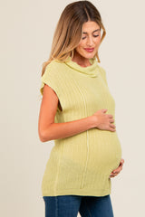 Lime Knit Maternity Tunic Sweater Top