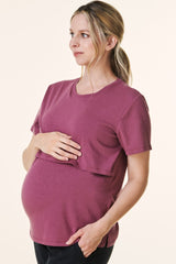 Plum Bravado Lift Up Nursing/Maternity Top