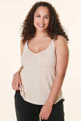 Cream Bravado Drop Front Maternity Nursing Tank