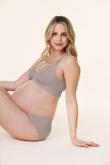 Taupe Bravado V-Neck Maternity Nursing Bra