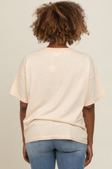 Cream Vintage Wash Oversized Tee