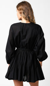 Black Sash Tie Dress