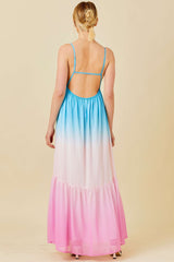 Multi Color Ombre Sleeveless Dress