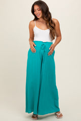 Jade Wide Leg Smocked Lightweight Maternity Pants