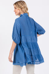 Blue Collared Lightweight Tunic