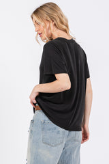 Black Dolman Sleeve Top