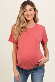 Rust Dolman Sleeve Maternity Top