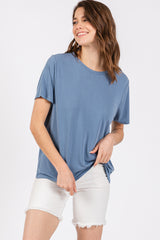 Light Blue Dolman Sleeve Top