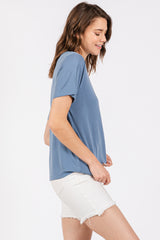 Light Blue Dolman Sleeve Top