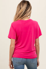 Magenta Dolman Sleeve Maternity Top