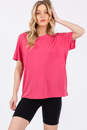 Magenta Dolman Sleeve Top