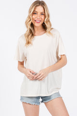 Cream Dolman Sleeve Maternity Top