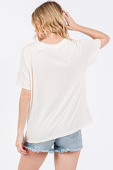 Cream Dolman Sleeve Top