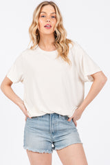 Cream Dolman Sleeve Top