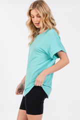 Mint Green Short Sleeve Terry Top