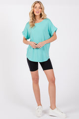 Mint Green Short Sleeve Terry Top