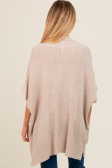 Cream Drop Shoulder Side Pocket 3/4 Sleeve Maternity Cardigan