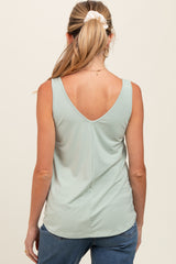 Mint V-Neck Maternity Tank Top