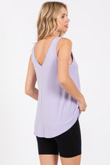 Lavender V-Neck Tank Top