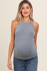 Grey Heathered Maternity Tank Top