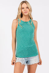 Green Heathered Maternity Tank Top