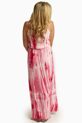 Pink Tie Dye Maxi Dress