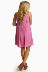 Basic Orchid Chiffon Dress