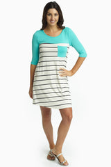 Jade Colorblock Striped Bottom Dress