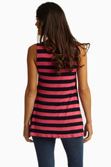 Fuchsia Striped Racerback Tank Top