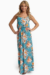 Jade Vibrant Floral Maxi Dress