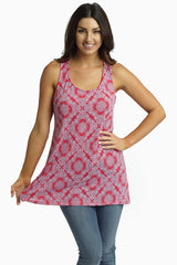 Fuchsia Paisley Diamond Tank Top