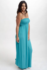 Jade Solid Strapless Maxi Dress