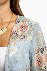 Blue Bohemian Chiffon Cardigan