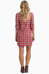 Red Plaid Flannel Dress