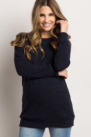 Navy Basic Maternity Sweater