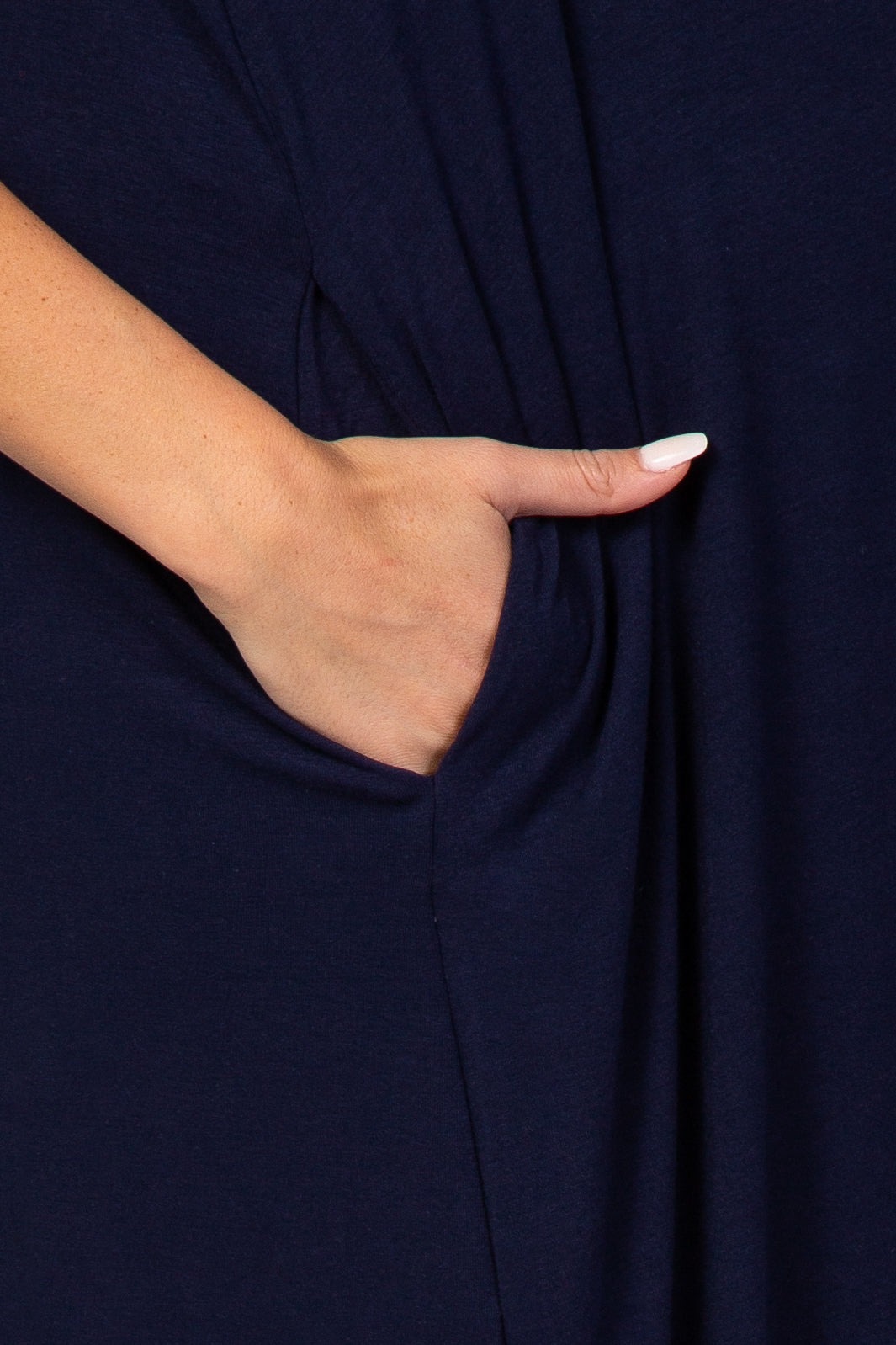 Navy Blue Solid Cami Maternity Maxi Dress– PinkBlush