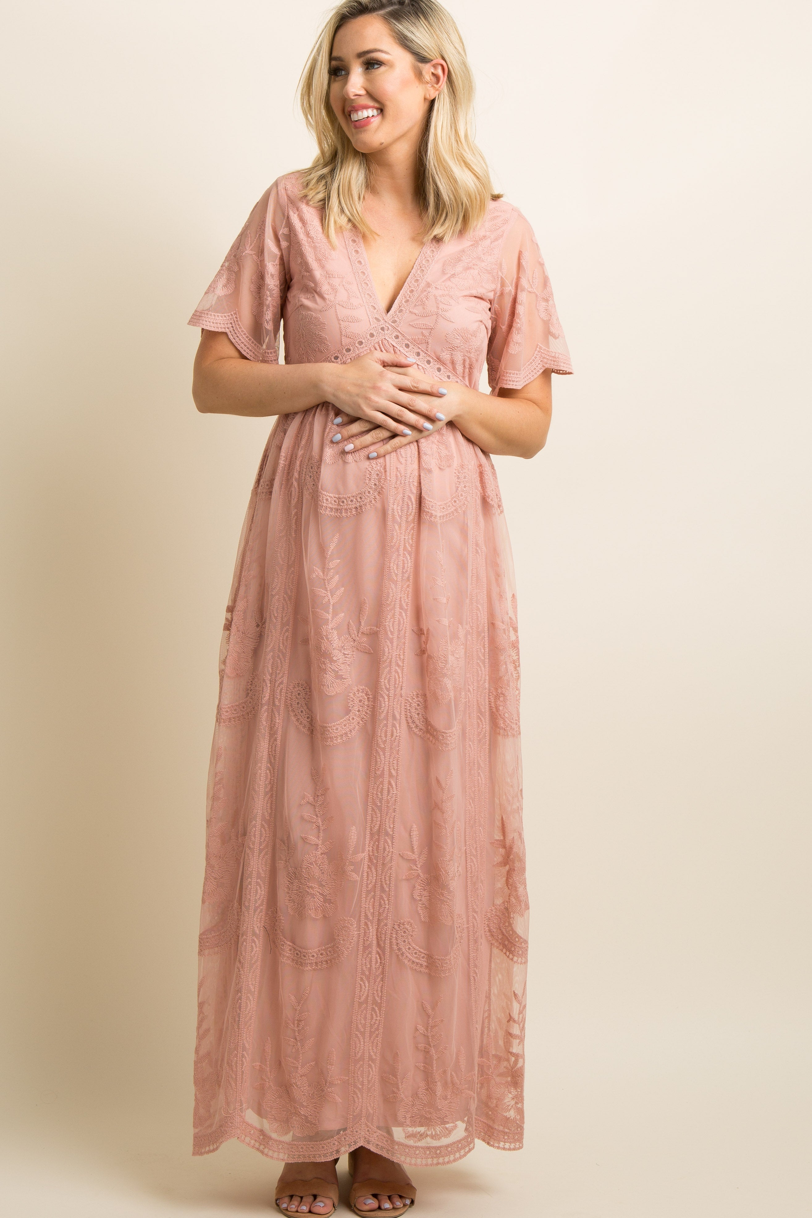 MORPH maternity Women A-line Pink Dress - Buy MORPH maternity