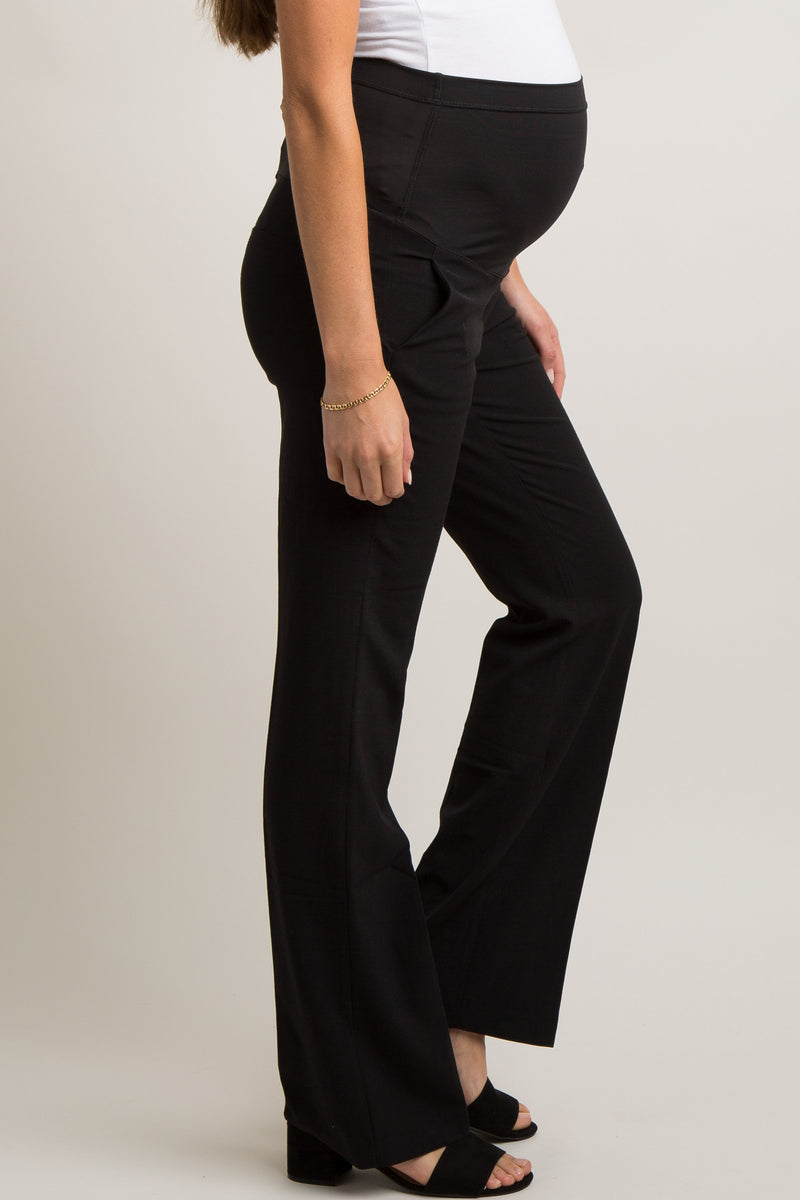 PinkBlush Black Straight Leg Maternity Dress Pants