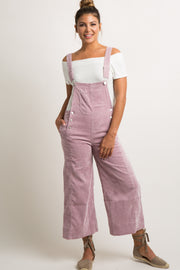 Pink Corduroy Pocket Front Overalls