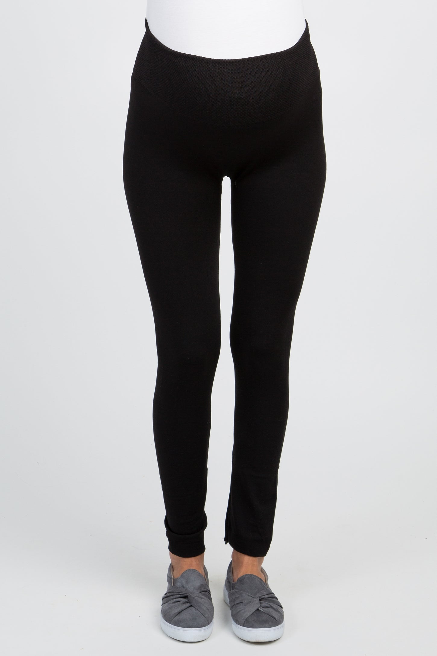 Over The Belly Maternity Fleece Lined Leggings - Isabel Maternity