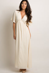 Tall Ivory Chiffon Bell Sleeve Maxi Dress