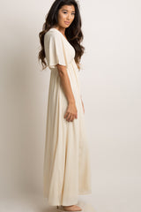 Tall Ivory Chiffon Bell Sleeve Maxi Dress