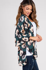 PinkBlush Green Floral Chiffon Cover Up