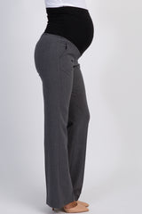 PinkBlush Charcoal Pleated Wide Leg Maternity Pants