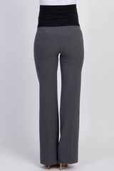 PinkBlush Charcoal Pleated Wide Leg Maternity Pants