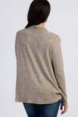 PinkBlush Mocha Knit Draped Wrap V-Neck Nursing Top