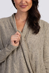 PinkBlush Mocha Knit Draped Wrap V-Neck Nursing Top